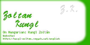 zoltan kungl business card